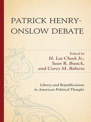 cover image of Patrick Henry-Onslow Debate